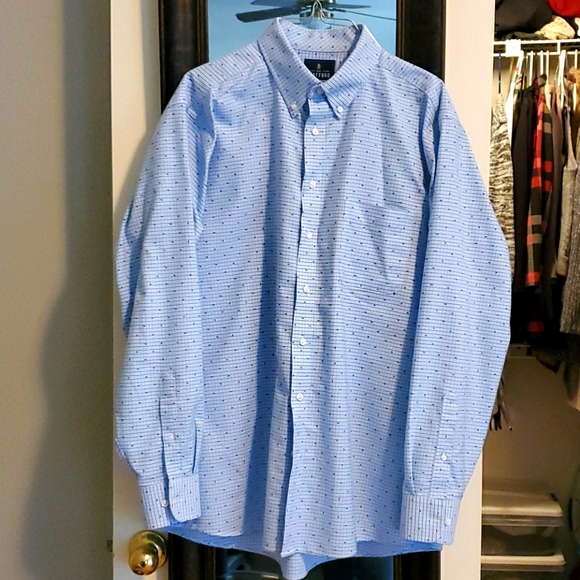 Men's Patterned Button-Collar Oxford Shirt - Picture 1 of 4